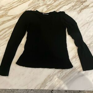 Zara black long sleeve top